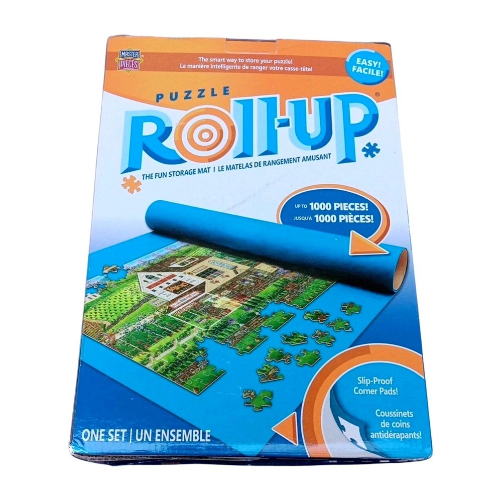 MasterPieces Puzzle Roll-Up Storage Mat – Up to 1500 Pieces – Large 24" x 42"